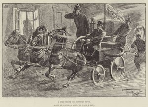 A Fire-Engine in a Siberian Town by Frederick Pegram